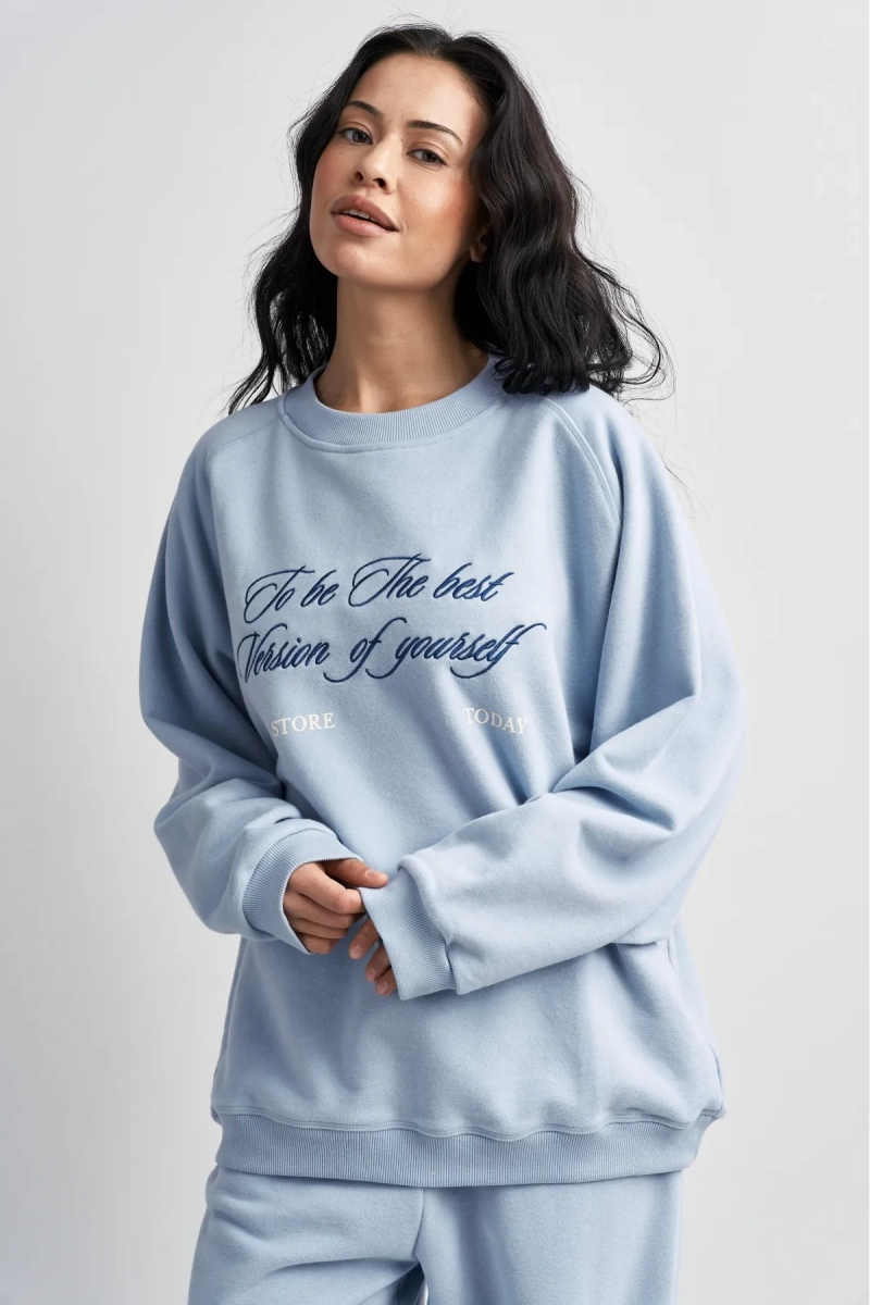 Свитшот винтажный Ледяной голубой Erist store, цвет: голубой, НФ-00003403 купить онлайн