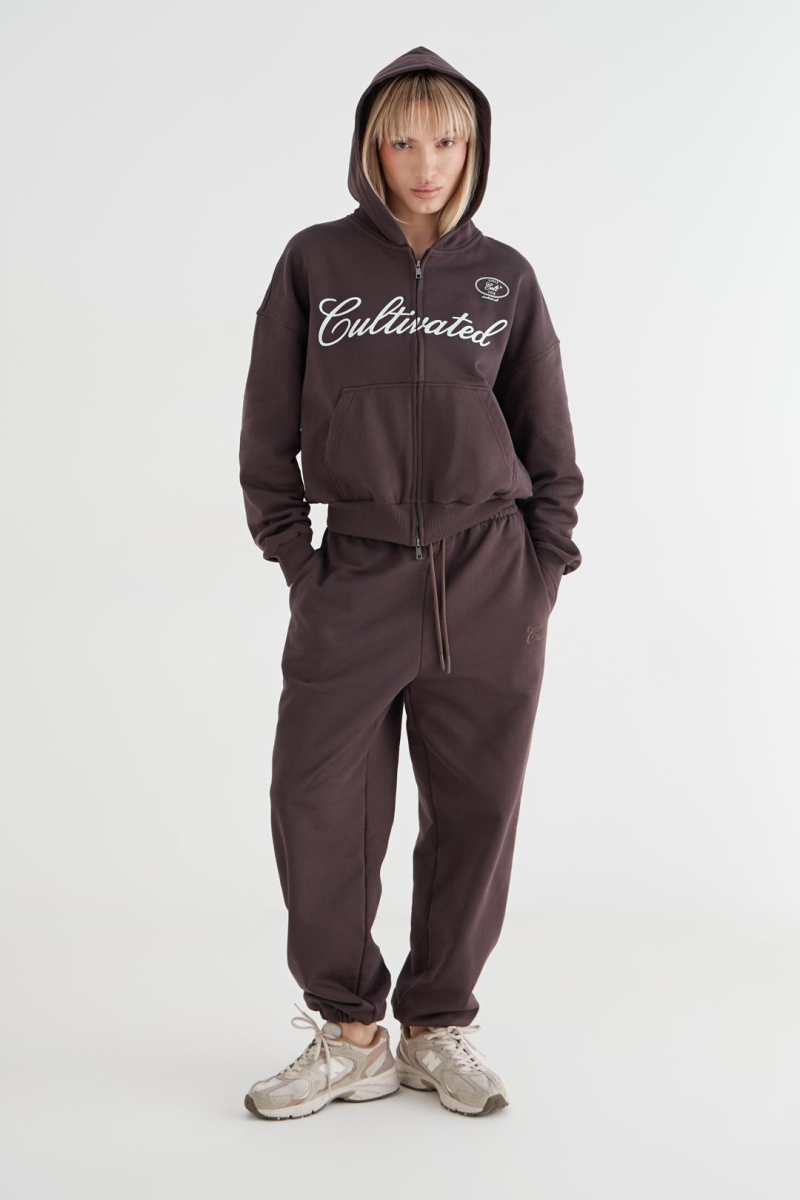Худи на молнии «Город» CULTBASE, цвет: коричневый,  купить онлайн