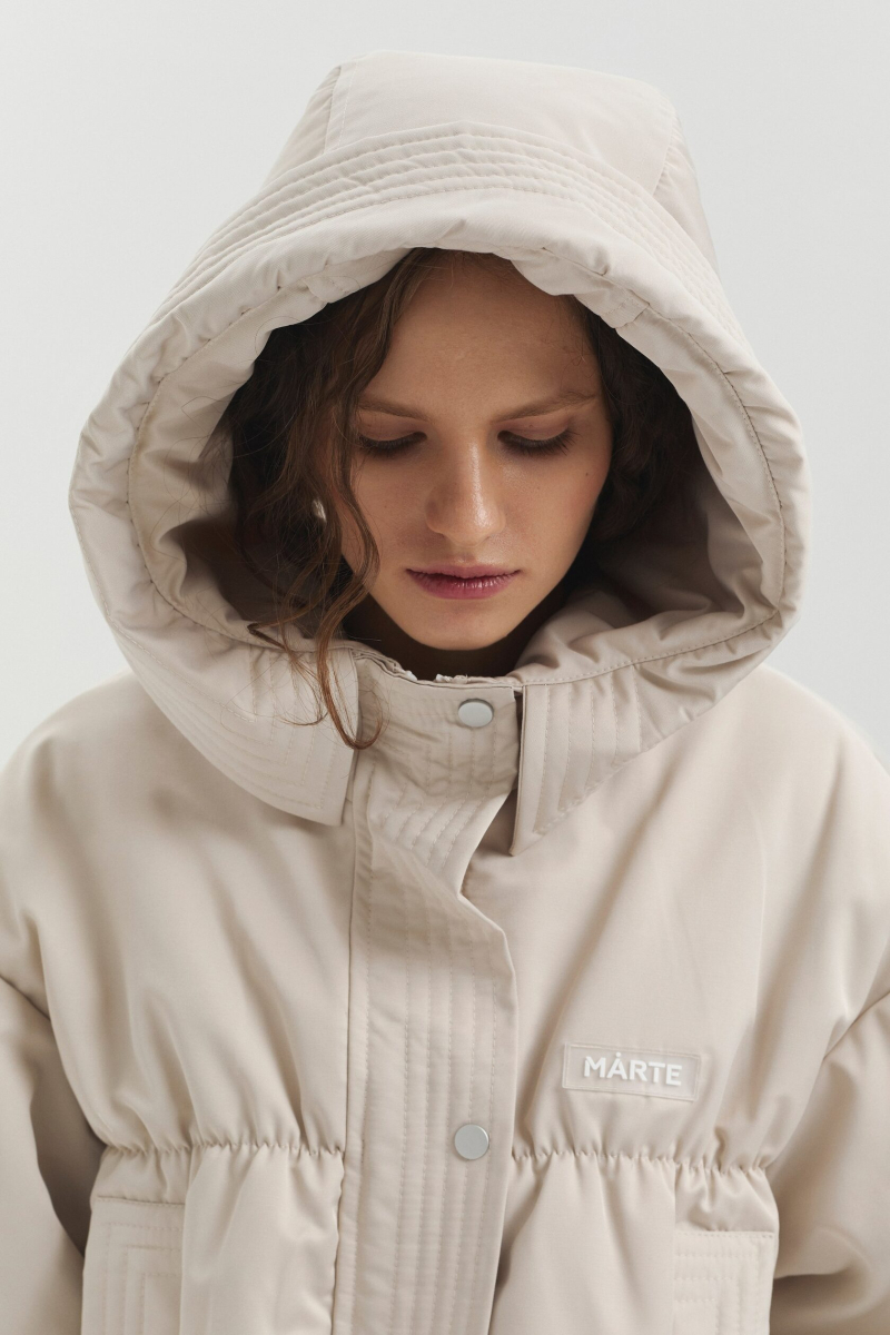 Куртка укороченная marte, цвет: бежевый,  купить онлайн