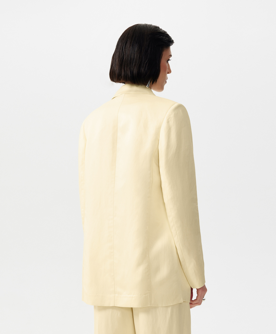 Пиджак двубортный свободной формы GLVR, цвет: Желтый, 126G24GAC4813 купить онлайн