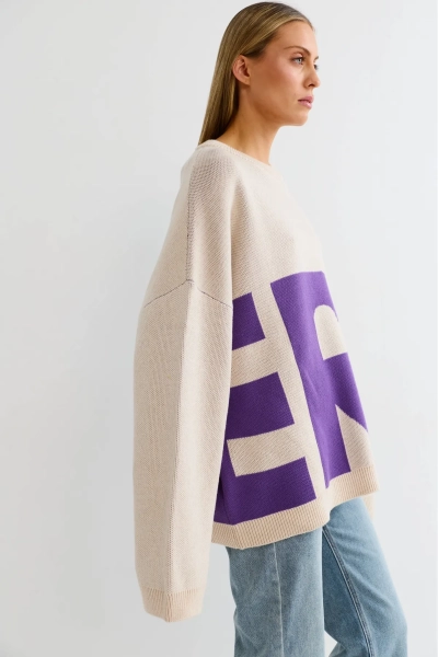 Джемпер c логотипом Erist store, цвет: фиолетовый, НФ-00003252 купить онлайн