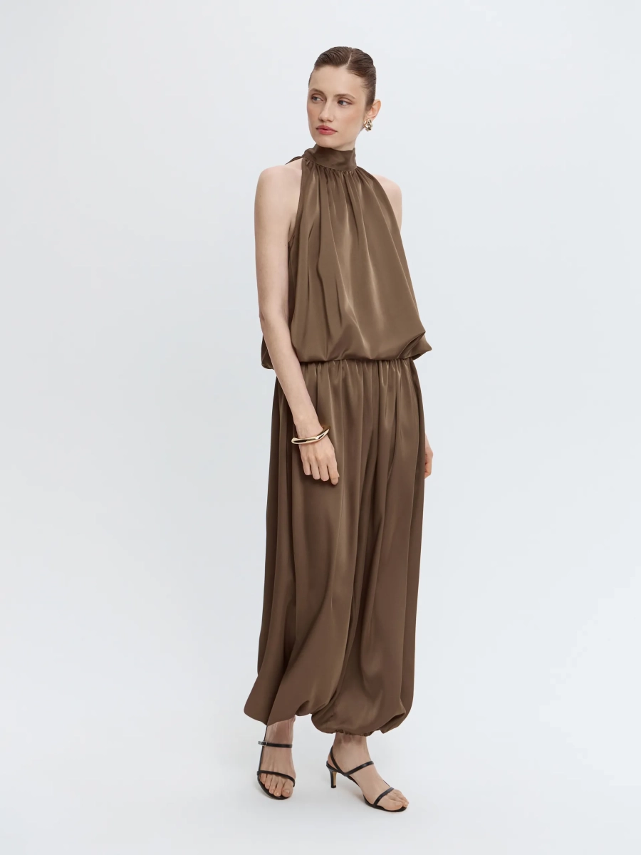 Комбинезон из атласа ANNA PEKUN, цвет: серый, 23.2600.800 купить онлайн