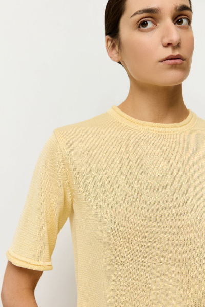 Джемпер-футболка из вискозы с хлопком AROUND, цвет: Желтый,  купить онлайн