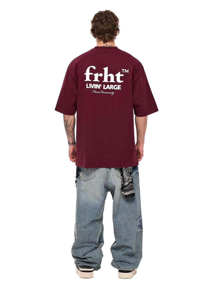 Футболка с принтом FRHT, цвет: рубин, TSLVNLRB купить онлайн