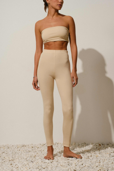 Легинсы трикотажные Charmstore, цвет: бежевый, CCK-LES23-0001 купить онлайн