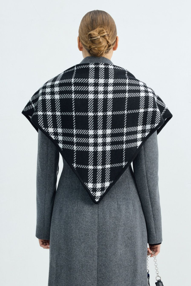 Косынка из смесовой шерсти TOPTOP, цвет: черно-белый TT.604.15562.911 купить онлайн Косынка из смесовой шерсти TOPTOP, цвет: черно-белый TT.604.15562.911 купить онлайн