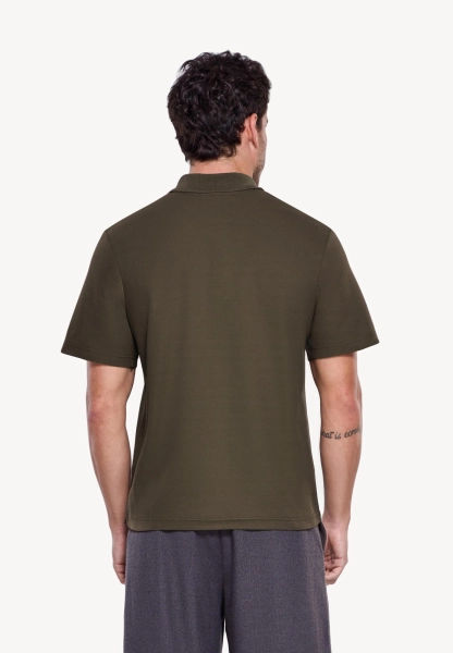 Мужской джемпер с воротником поло MUTED, цвет: Хаки/оливковый, 904463.MTSH0031_Khaki-olive купить онлайн