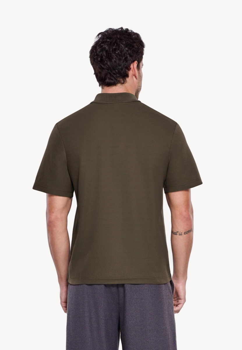 Мужской джемпер с воротником поло MUTED, цвет: Хаки/оливковый, 904463.MTSH0031_Khaki-olive купить онлайн
