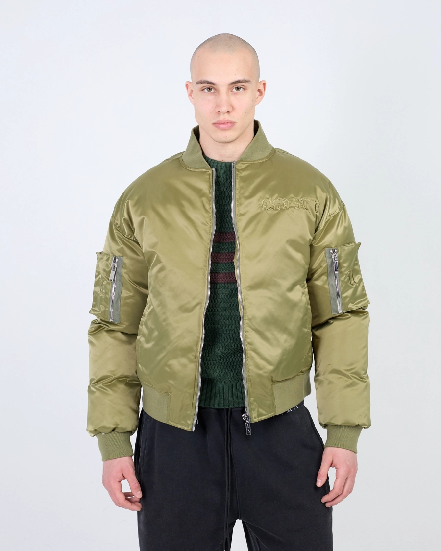 Бомбер с эффектом сатина ASIA ST 71, цвет: зеленый, Ast71.bomber-olive купить онлайн