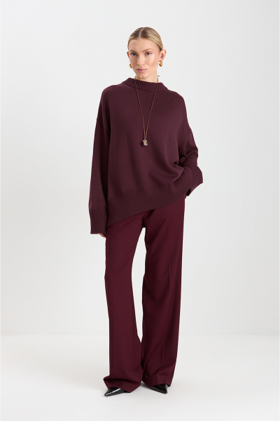 Джемпер оверсайз MIA AIM, цвет: Бордовый, MIA593 купить онлайн