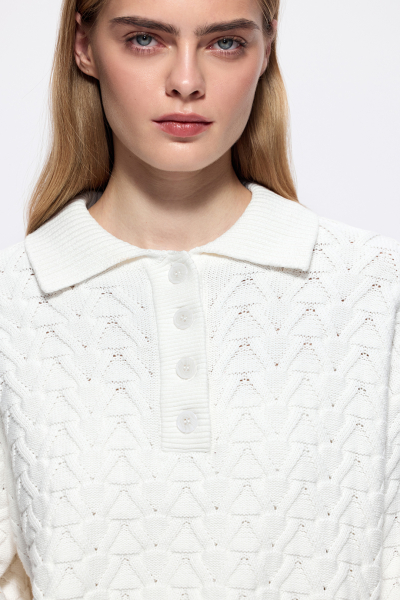 Джемпер вязаный женский DREAMS BY ALENA AKHMADULLINA, цвет: белый, 126104140304558/102000 купить онлайн
