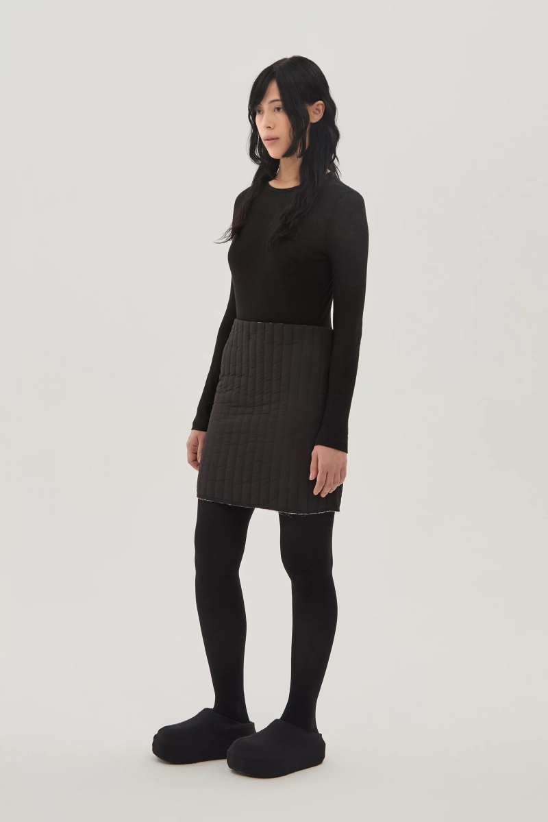 Юбка утепленная стеганная UNKE, цвет: Черный, 2601S004P_BL/Fl купить онлайн