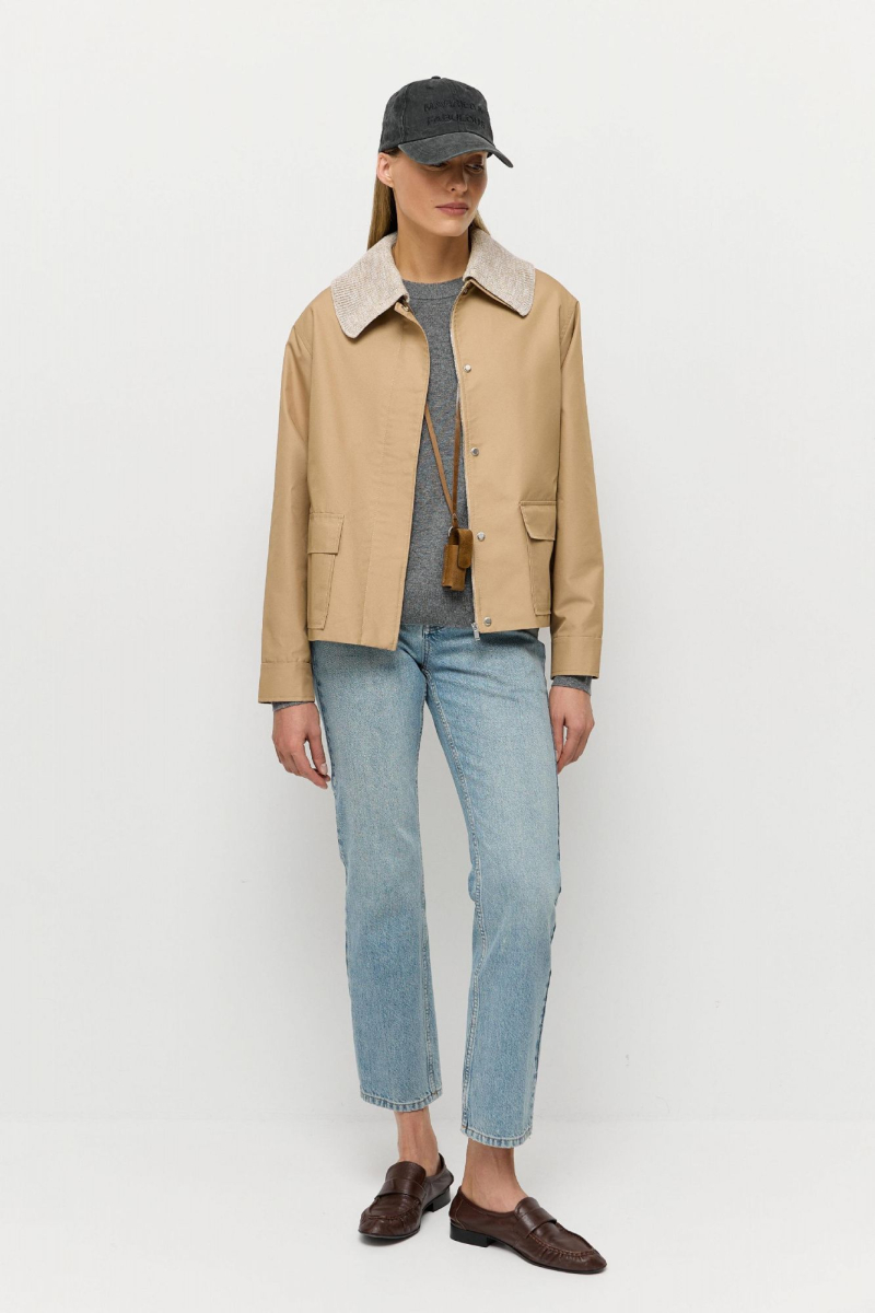 Куртка со съемным воротником AROUND, цвет: бежевый, 210_76C01 купить онлайн