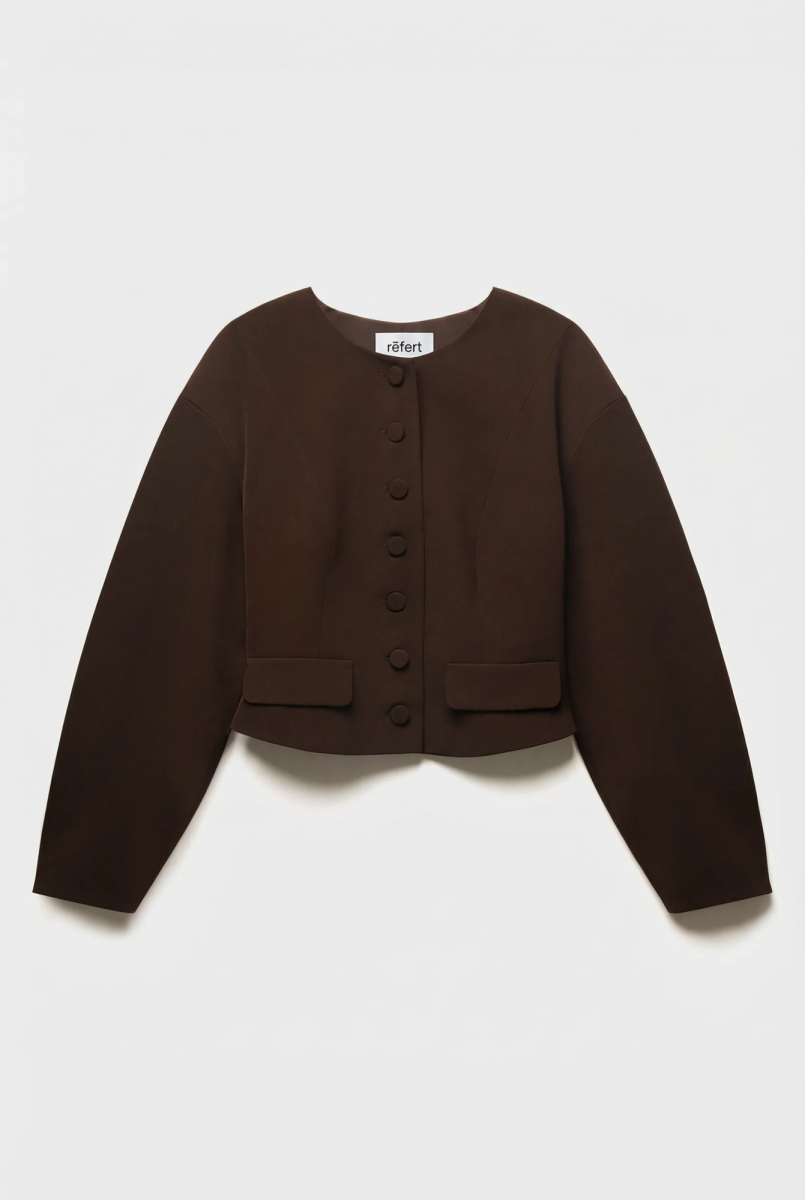 Жакет с округлым рукавом REFERT, цвет: коричневый, 04-3745/2-2511 купить онлайн