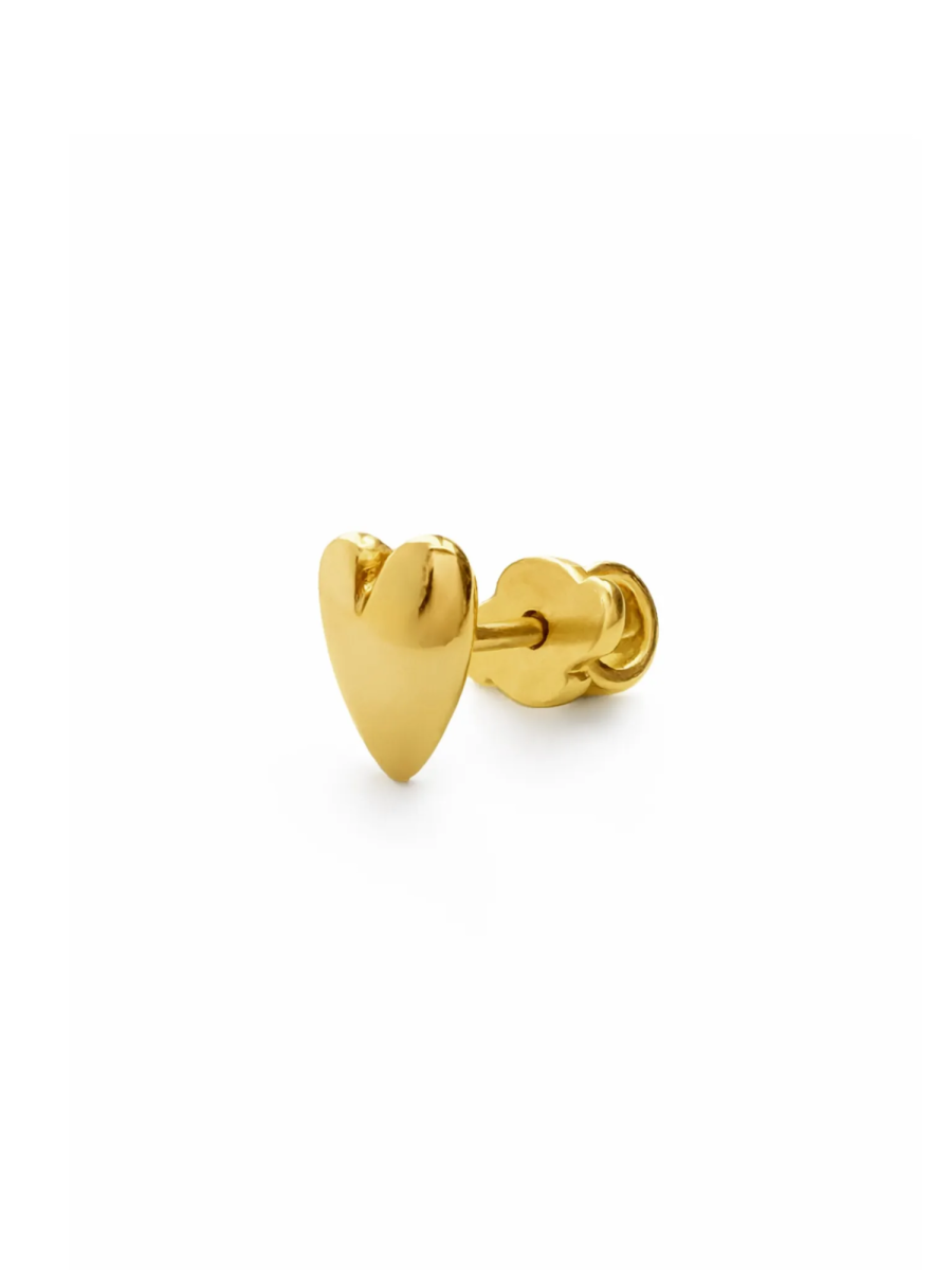 Серебряная моносерьга-сердце «Валентина полюбила»