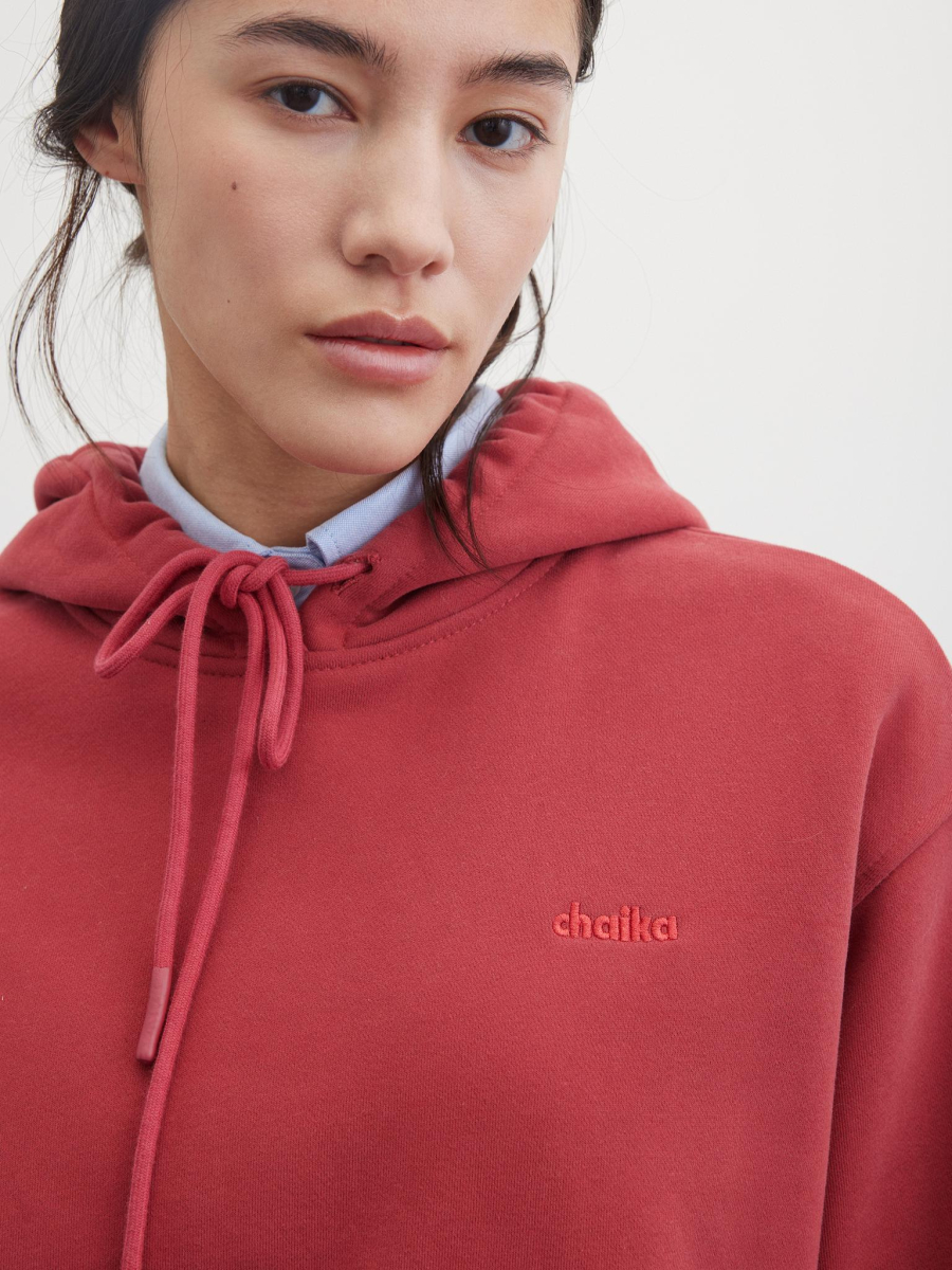 Утепленное худи с капюшоном Chaika, цвет: красный, AW25HO01-44 купить онлайн