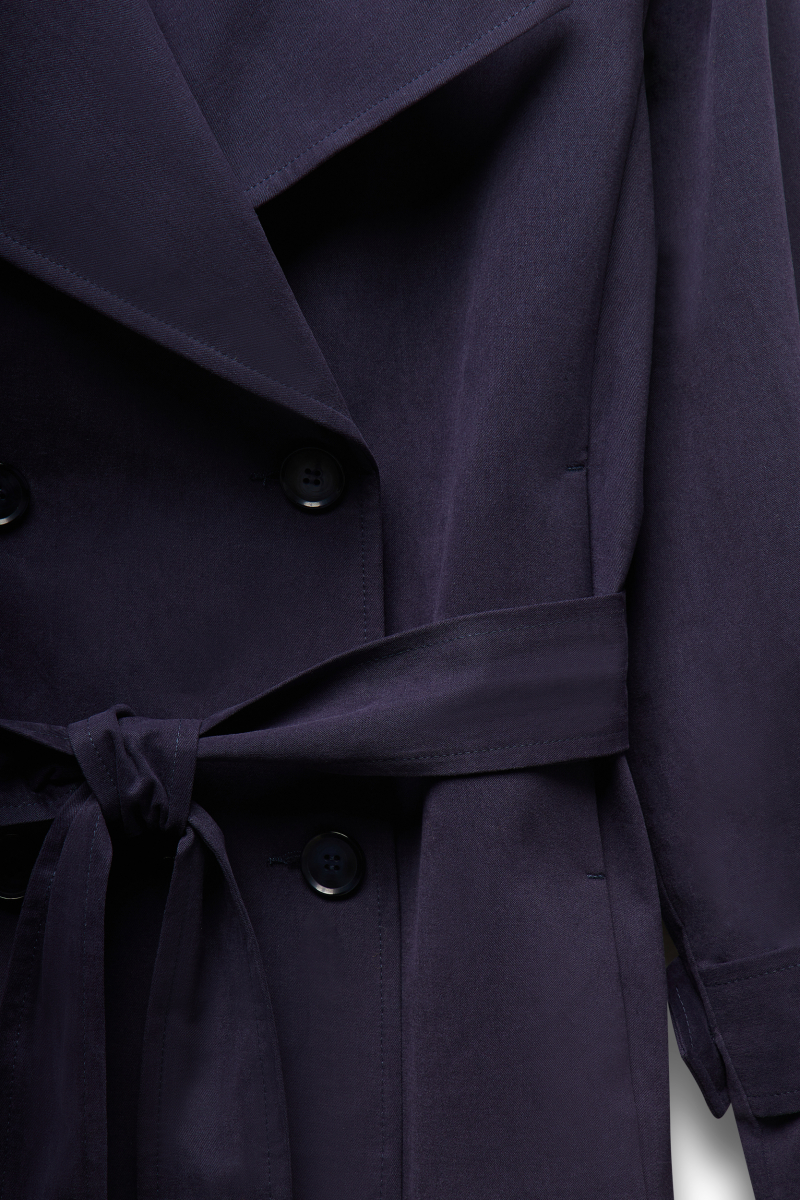 Укороченный тренч из плащевой ткани REFERT, цвет: синий, 03-4036/1-2511 купить онлайн
