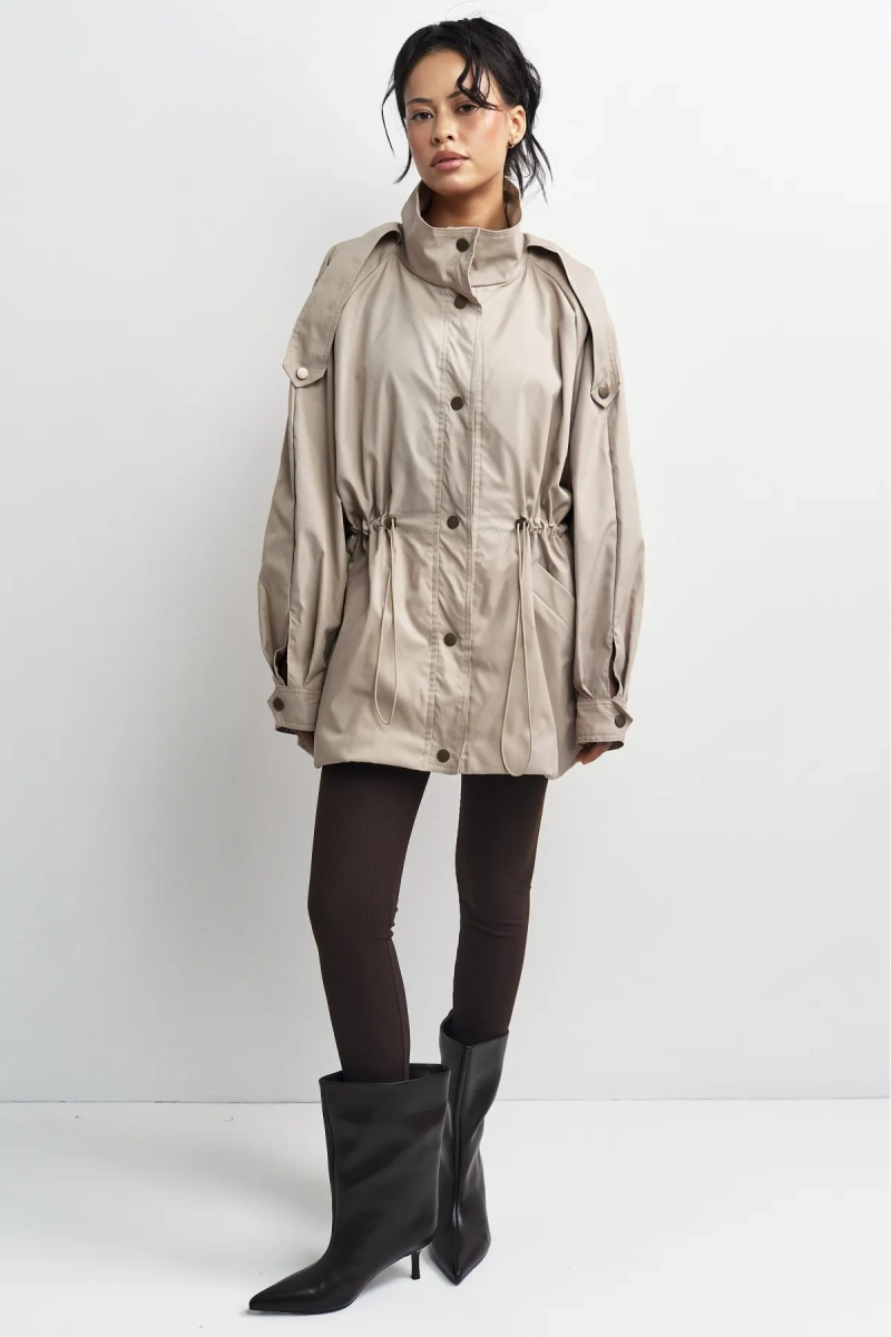 Куртка-реглан на кулиске Erist store, цвет: бежевый, НФ-00003512 купить онлайн