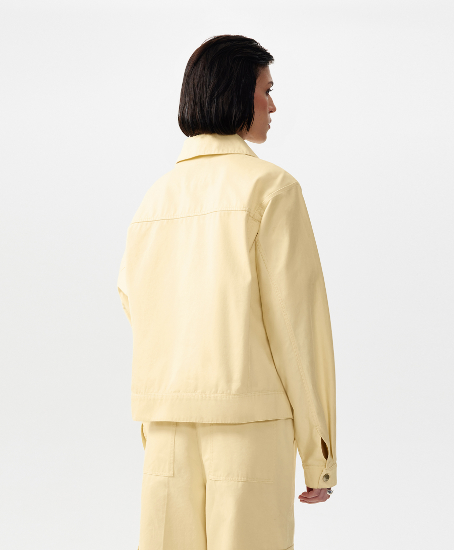 Куртка с рукавами летучая мышь GLVR, цвет: Желтый, 126G24GAC4101 купить онлайн