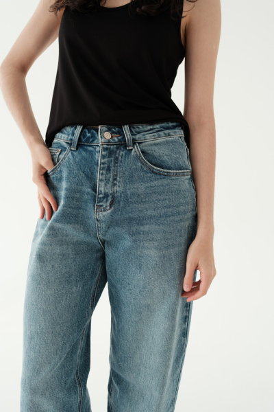 Джинсы прямого кроя НИ ИМЕНИ, НИ ПОХОЖИХ, цвет: синий, 00-00000254 купить онлайн