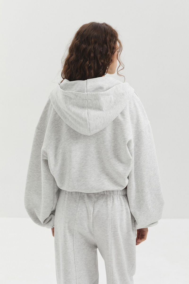 Худи из футера marte, цвет: серый,  купить онлайн