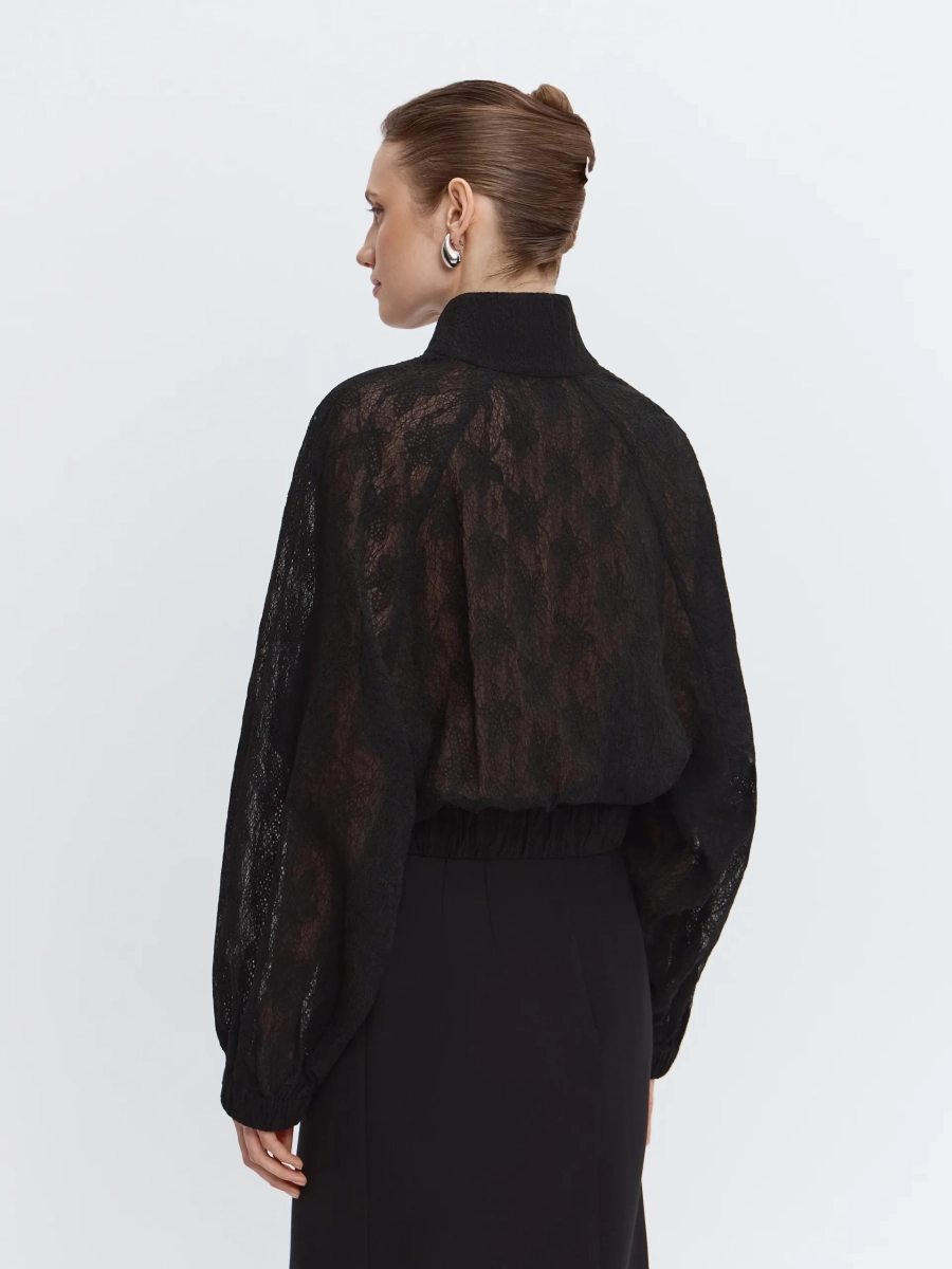 Бомбер из кружева ANNA PEKUN, цвет: Черный, 47.2598.900 купить онлайн