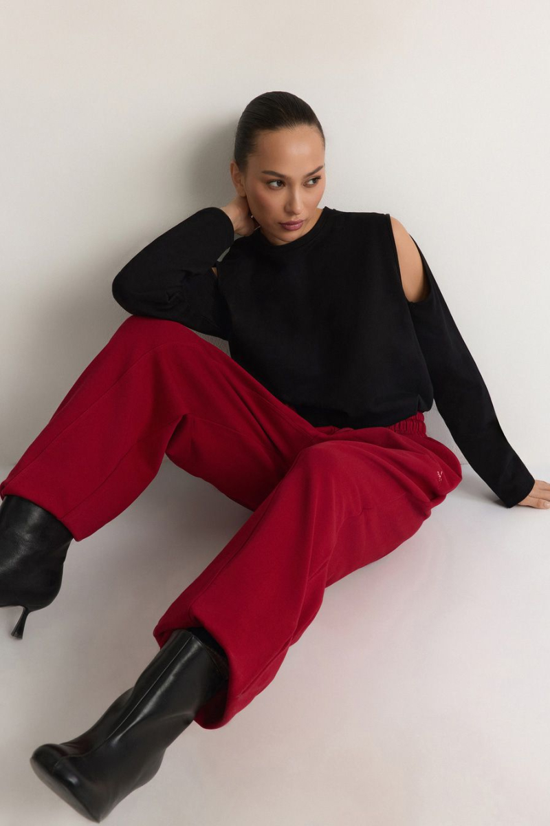 Брюки из 100% хлопка TOPTOP, цвет: Бордовый, TT.032.17671.330 купить онлайн