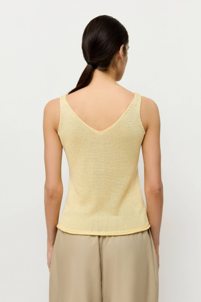 Топ из вискозы с хлопком AROUND, цвет: Желтый,  купить онлайн