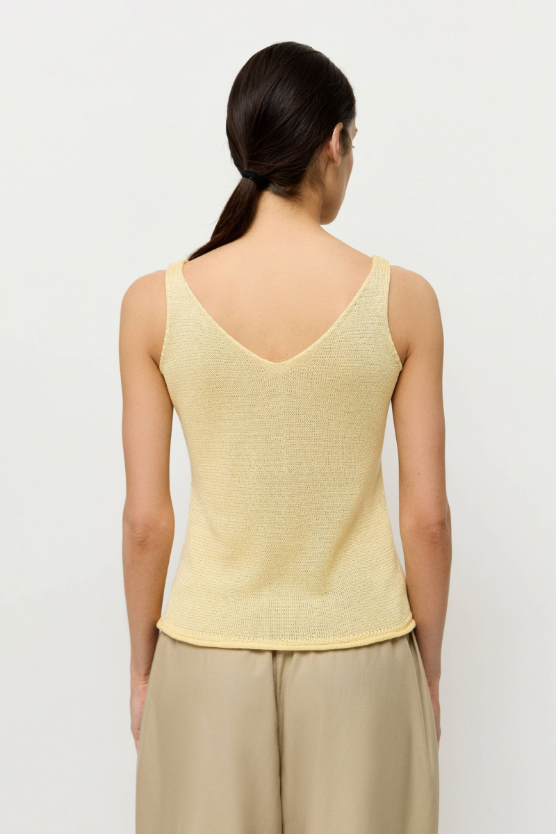 Топ из вискозы с хлопком AROUND, цвет: Желтый, 269_65VC02 купить онлайн