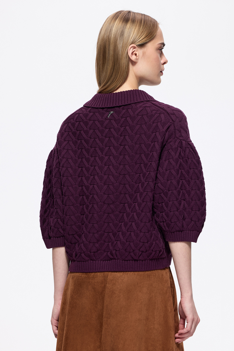 Джемпер вязаный женский DREAMS BY ALENA AKHMADULLINA, цвет: фиолетовый, 126104140304558/112000 купить онлайн