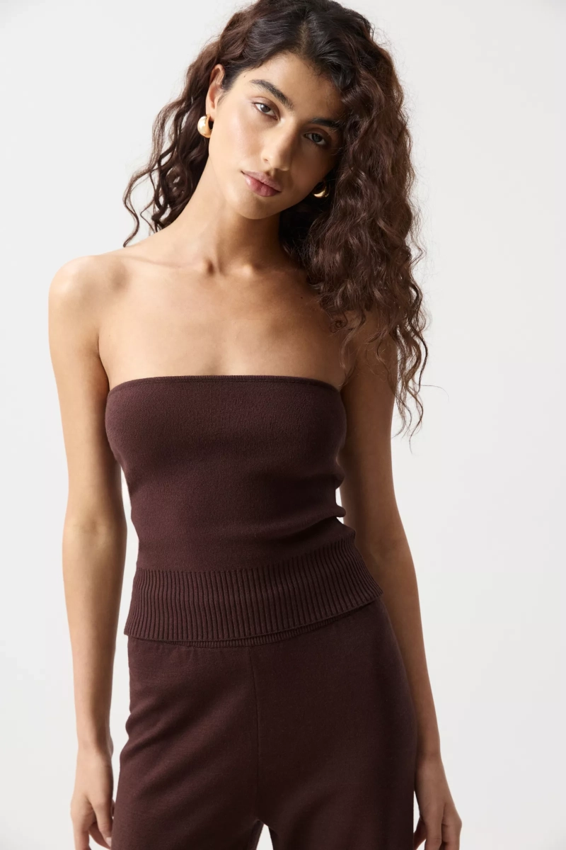 Топ-бандо вязаный Charmstore, цвет: шоколадный, 309-543115-551 купить онлайн