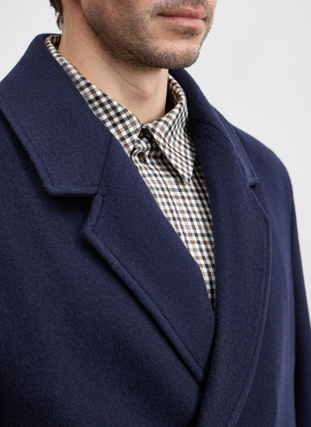 Полупальто-бушлат из шерсти ALL WE NEED, цвет: синий,  купить онлайн