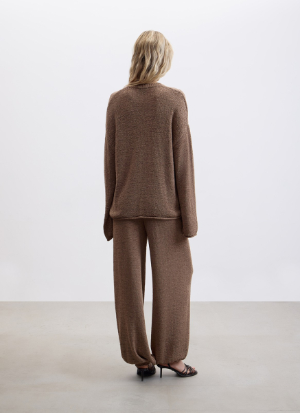 Брюки ажурной вязки ALL WE NEED, цвет: Серо-бежевый, 2604W3603-12 купить онлайн