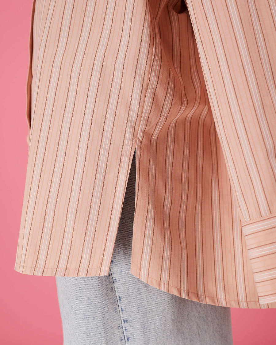 Рубашка макси оверсайз #32 TABOO, цвет: бежевый, Rub32 купить онлайн