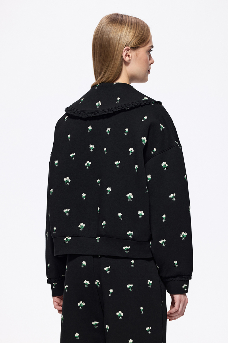 Толстовка на молнии с вышивкой DREAMS BY ALENA AKHMADULLINA, цвет: Черный, 126103160404376/403000 купить онлайн
