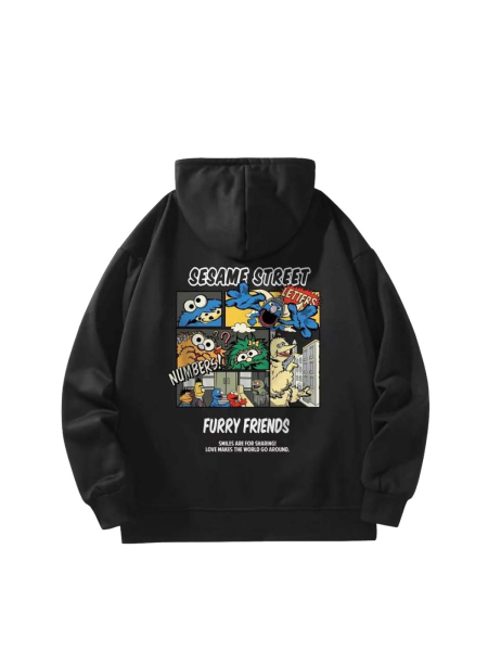 Худи Sesame Street shvetsov store, цвет: Черный, SSATT233LF7U-JD купить онлайн