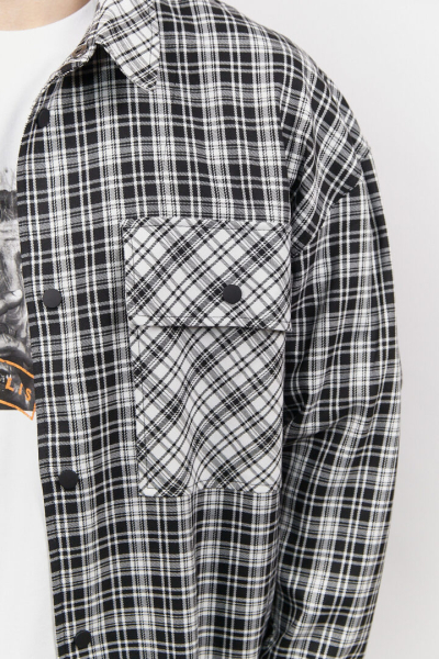 Рубашка клетка SCANDALIS, цвет: Черный, РК006а купить онлайн