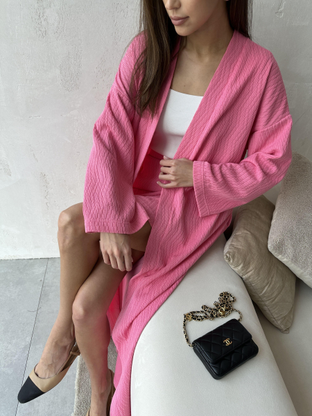 Накидка из фактурного трикотажа VLVT, цвет: розовый, 00-00004839 купить онлайн