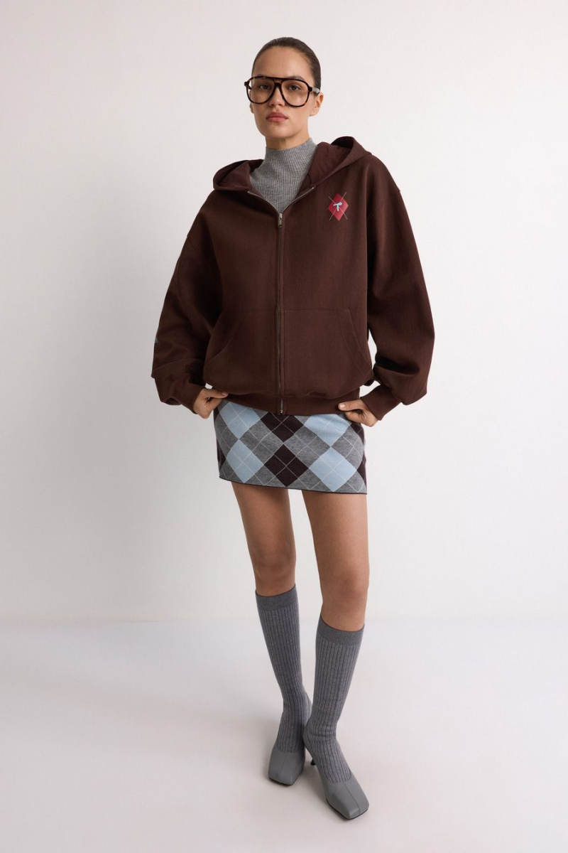 Худи с принтом TOPTOP, цвет: коричневый, TT.054.17841.701 купить онлайн