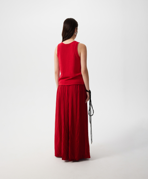 Юбка макси трапециевидного силуэта GLVR, цвет: красный, 126G25GAC6104 купить онлайн