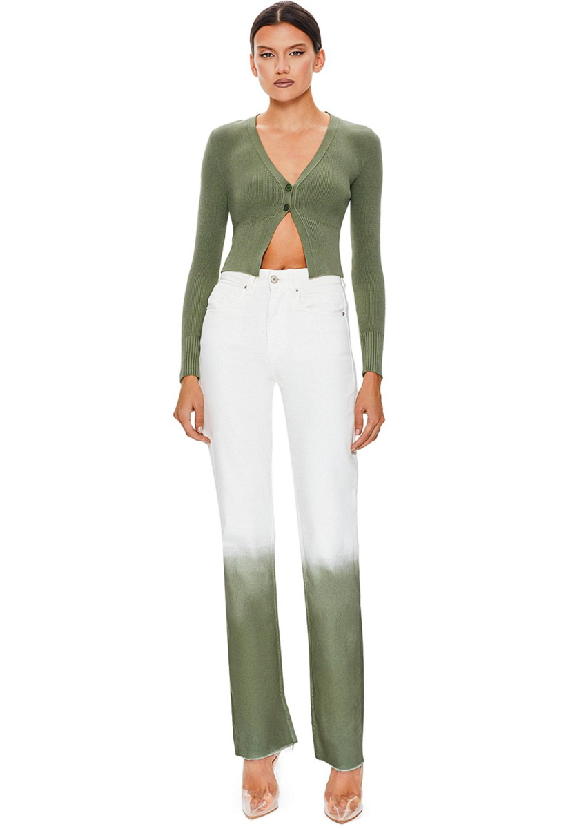 Кардиган в рубчик SODAMODA, цвет: хаки, 15960 купить онлайн