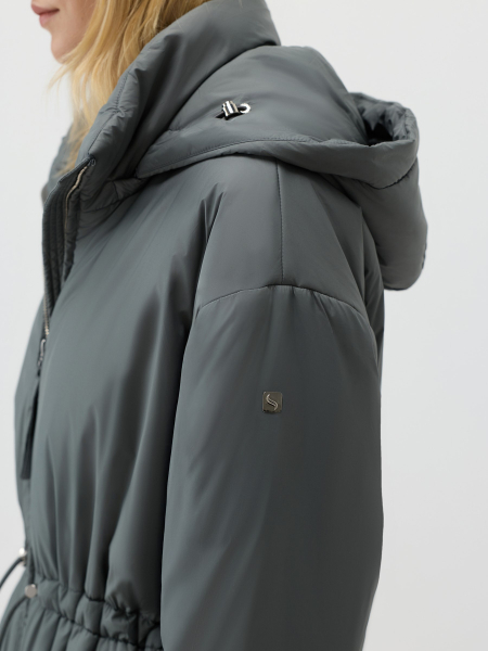 Утепленная куртка на кулиске Conso, цвет: хаки, SEM 260102 - серо-зеленый купить онлайн