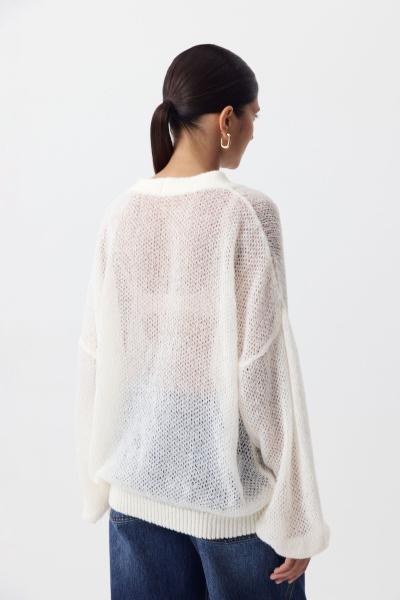 Кардиган ажурной вязки Charmstore, цвет: молочный, 305-42185-111 купить онлайн Кардиган ажурной вязки Charmstore, цвет: молочный, 305-42185-111 купить онлайн