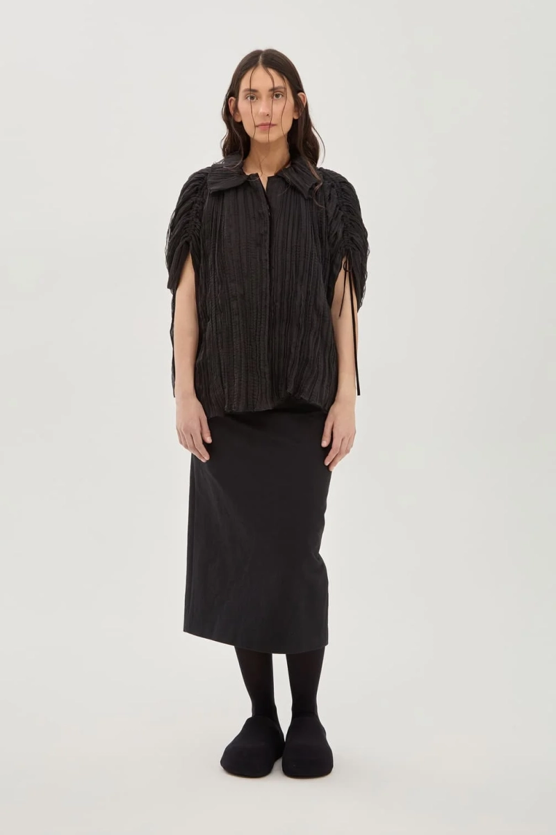 Блузка художника UNKE, цвет: Черный, 2601TSH005P_BL купить онлайн