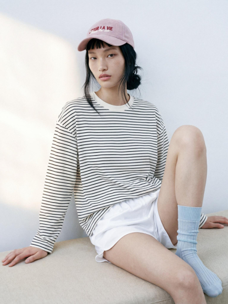 Лонгслив в полоску