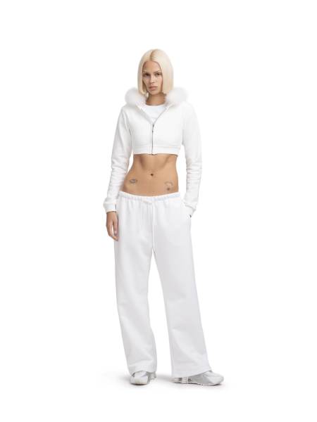 Мини-худи на молнии с мехом