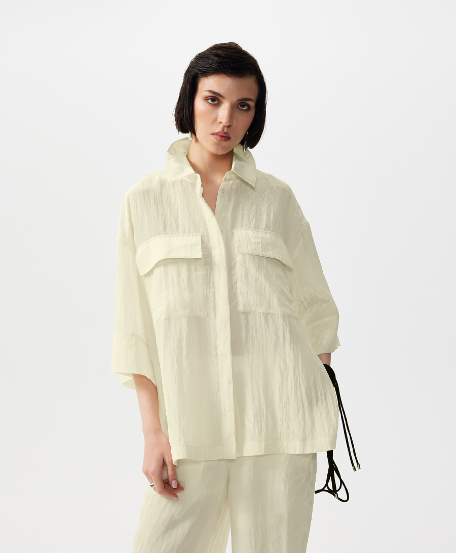 Блузка с коротким рукавом GLVR, цвет: Желтый, 126G24GAC2201 купить онлайн