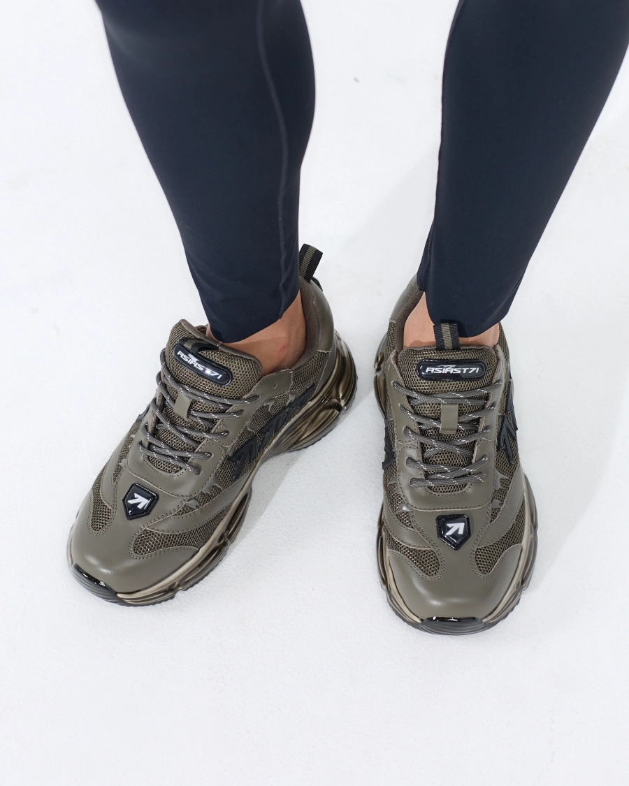Кроссовки с резиновыми каплями ASIA ST 71, цвет: зеленый Ast71.sneakers-rubberdrop-khaki | новая мужская коллекция купить онлайн