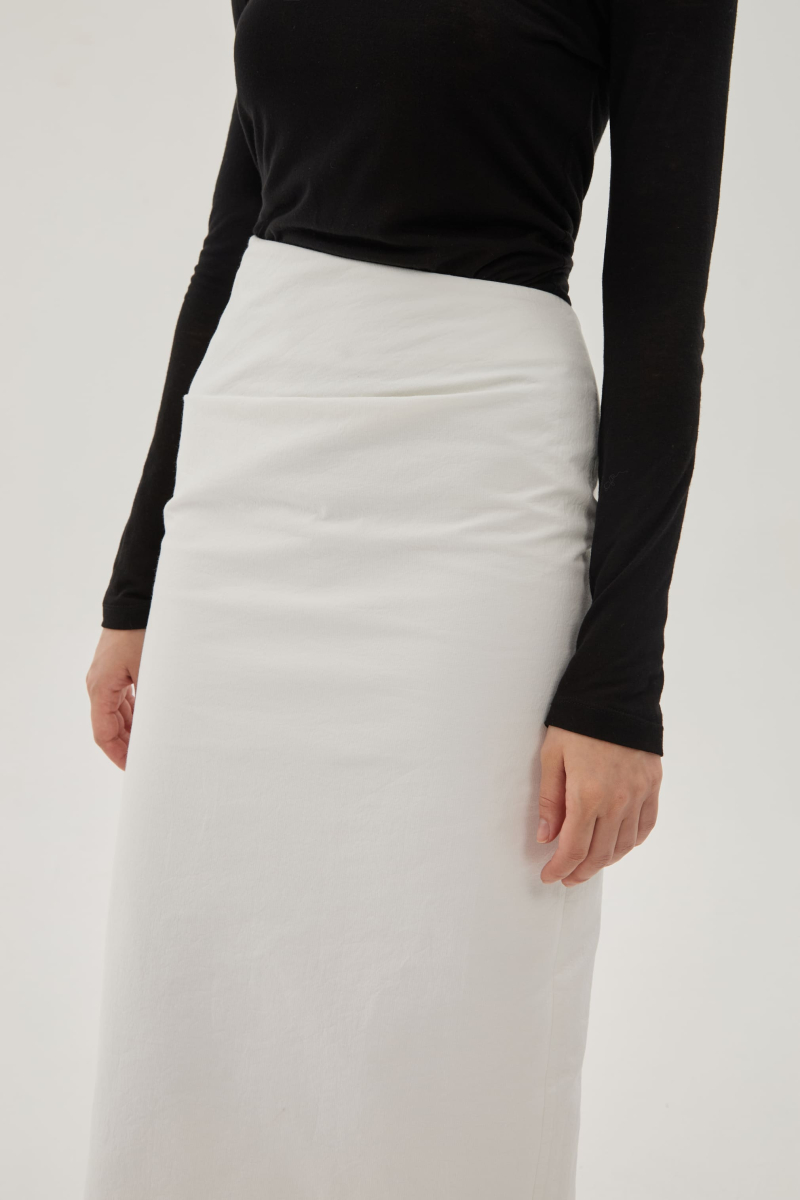 Юбка из бумажной ткани UNKE, цвет: белый, 2601SK003C_WH купить онлайн