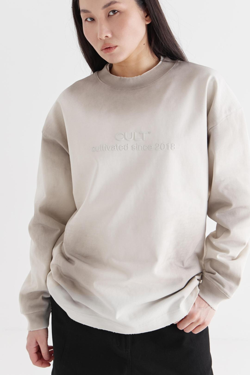 Лонгслив «Камень» CULTBASE, цвет: серый,  купить онлайн